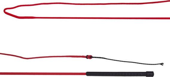 Produktbild von QHP Longier-Peitsche teilbar Rot 180 cm aus Gummi