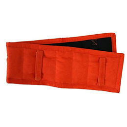Produktbild von QHP Longier-Schabracke aus Synthetik für Warmblut in Orange mit Gurtschlaufen und Klettverschluss