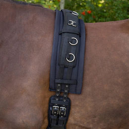 QHP Longier- und Geschirrunterlage Air Mesh für Pferde Schwarz – Bild 1 von 2