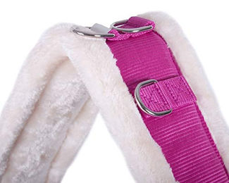 QHP Longiergurt Ontario für Shetty in Fuchsia aus Polyester – Bild 1 von 3