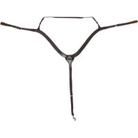 Produktbild von QHP Longierhalsband für Pferde aus Leder mit langem Rückenstück Braun
