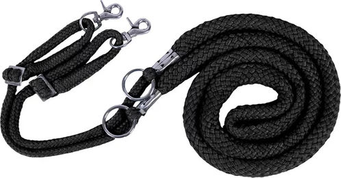 QHP Longierhilfe für Pferde aus Polyester in Schwarz Größe L - 1 Stk. – Bild 1 von 3
