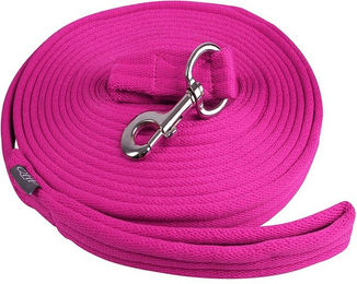 QHP Longierleine aus Polyester in Schwarz oder Rosa - 8 m – Bild 1 von 2