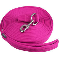 Produktbild von QHP Longierleine aus Polyester in Schwarz oder Rosa - 8 m