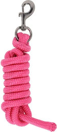 Produktbild von QHP Longierleine mit abnehmbarem Metallkarabiner in Schwarz und Rosa