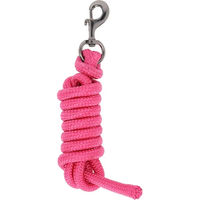 Produktbild von QHP Longierleine mit abnehmbarem Metallkarabiner in Schwarz und Rosa