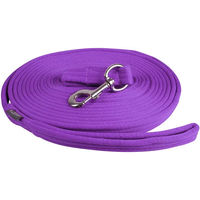 Produktbild von QHP Longierleine Passion Flower aus Polyester in Lila mit Tasche 8 m - 8 m