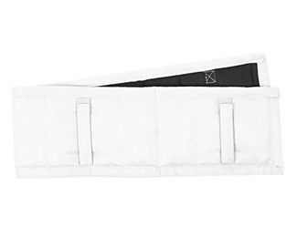 QHP Longierpad und Geschirrunterlage aus Polyester für Warmblut in Weiß – Bild 1 von 2