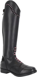 QHP Lucky Start Reitstiefel für Kinder aus Gummi in Schwarz oder Rosa Größe 37 – Bild 1 von 1