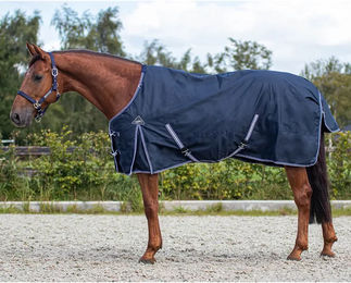 Produktbild von QHP Luxury 300g Outdoor-Decke für Pferde in Blau aus Polyester
