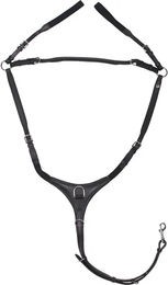 Produktbild von QHP Luxury Vorderzeug für Warmblut aus Leder in Schwarz gepolstert und verstellbar