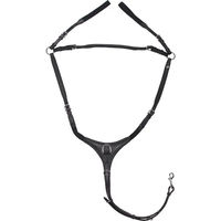 Produktbild von QHP Luxury Vorderzeug für Warmblut aus Leder in Schwarz gepolstert und verstellbar