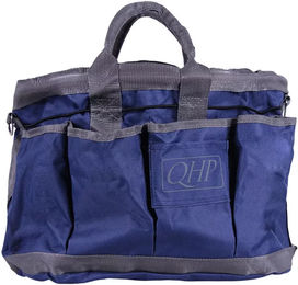 QHP Luxus Putztasche für Sattelzubehör aus Polyester in Navy/Grau – Bild 1 von 2