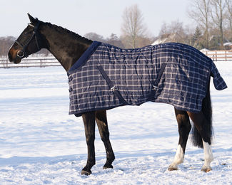 Produktbild von QHP Luxus Stallfleece Decke Blau 300g - 300 g