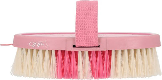 QHP Lyvia Kardätsche weiche Bürste aus Kunststoff in Rosa – Bild 1 von 2