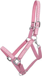 Produktbild von QHP Lyvia Pferdehalfter für Ponys in Rosa aus Kunststoff