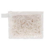Produktbild von QHP Mähnengummis Zöpfelgummis flach in Schwarz und Weiß 50 g - 50 g