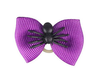 Produktbild von QHP Mähnenschleife Halloween Spider Lila aus Polyester