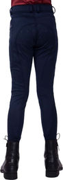 QHP Marlous Junior Softshell Reithose für Kinder in Blau – Bild 1 von 5