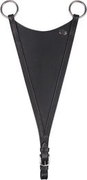 QHP Martingalgabel geschlossen aus Leder für Warmblut in Schwarz – Bild 1 von 2