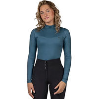 Produktbild von QHP Micah Reitpolo Damen Blau Polyester Sommer