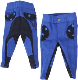 Produktbild von QHP Mickey Reithose für Kinder aus Baumwolle in Blau Größe 92