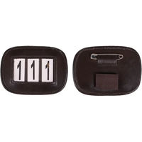 Produktbild von QHP Modeste Nummernhalter Reiten aus Leder Braun