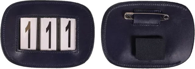 Produktbild von QHP Modeste square Reiternummernhalter aus Kunstleder in Blau