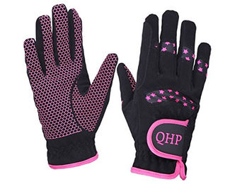 QHP Multi Star Handschuhe Junior Schwarz Größe 3 aus Silikon – Bild 1 von 2
