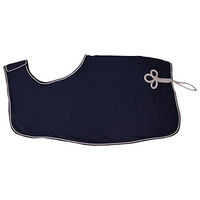 Produktbild von QHP Nierendecke Fleece-Ausreitdecke mit Ornament in Blau Größe M