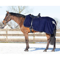 Produktbild von QHP Nierendecke Polar QHP Ornament Fleece Ausreitdecke Blau Silber XL 155cm