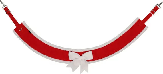 QHP Noël Halsband für Ponys in Rot aus Stoff – Bild 1 von 1