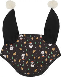 QHP Noël Mütze für Pferde Schwarz aus Polyester mit Pony – Bild 1 von 1