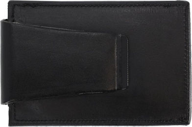 QHP Nummernhalter Clip aus Leder in Schwarz – Bild 1 von 2