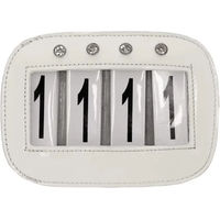 Produktbild von QHP Nummernhalter Quatro Reiten aus Leder in Weiß 2er Pack