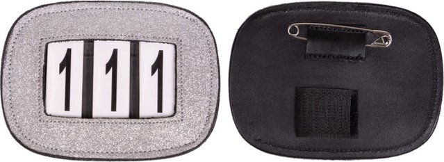 QHP Nummernhalter Shine in Silber – Bild 1 von 2