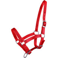 Produktbild von QHP Nylon Fohlenhalfter Rot 3fach verstellbar
