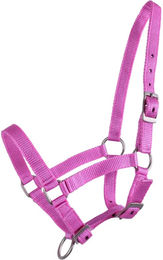 QHP Nylonhalfter für Fohlen in Rosa, 3-fach verstellbar – Bild 1 von 4