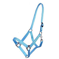 Produktbild von QHP Nylonhalfter für Shettys mit verstellbarem Genickstück in Sky Blau