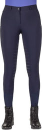 Produktbild von QHP Nyomi Reithose für Damen Sommer Reitleggings Blau Größe 42 wasserabweisend