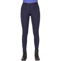 Produktbild von QHP Nyomi Reithose für Damen Sommer Reitleggings Blau wasserabweisend aus Polyamid
