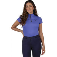 Produktbild von QHP Nyomi Reitshirt für Damen aus Polyester in Lila oder Blau Größe 38