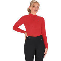 Produktbild von QHP Oakleigh Reitpolo Damen Rot Größe 42