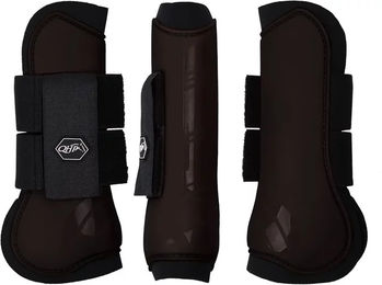 Produktbild von QHP Offene Vorderbeingamaschen aus Neopren für Ponys in Braun