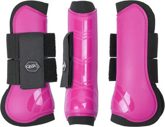 QHP Offene Vorderbeingamaschen aus Neopren für Ponys in Rosa - 1 Stk. – Bild 1 von 2