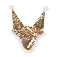 Produktbild von QHP Ohrenhaube Santa Weihnachten goldfarben für Warmblut