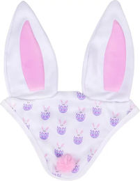 QHP Ohrhaube Easter Bunny für Pony in Weiß und Bunt aus Polyester – Bild 1 von 3