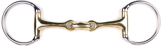 Produktbild von QHP Olivenkopftrense Argentan doppelt gebrochen Silber 17 mm