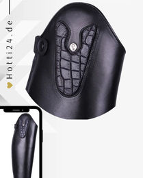 Produktbild von QHP Patches für Reitstiefel Sasha Croco Matt Black aus Kunstleder