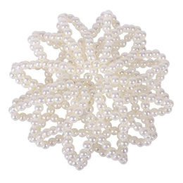 QHP Pearl Haarnetz für Damen in Weiß – Bild 1 von 4